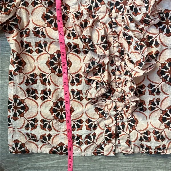 Mille Sayulita print Ruffle Blouse Pink - Image 8