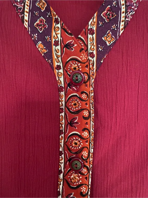 Vintage NWT 1990 Jantzen Red Embroidered V-Neck Vest - Image 7