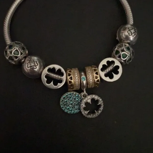 Pandora Lucky Four Leaf Clover Dangle Charm - Image 5