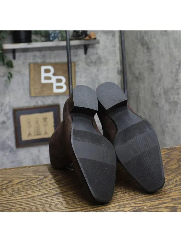 Universal Thread Block Heel Ankle Boots with Memory Foam Insole Brown 6.5W - Image 5