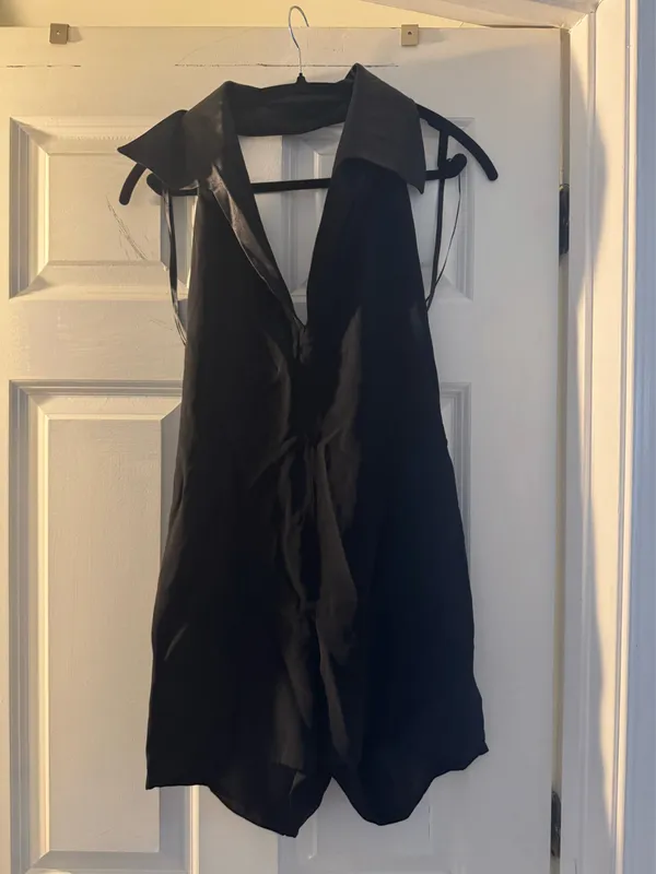 Vintage black playsuit Size M - Image 5