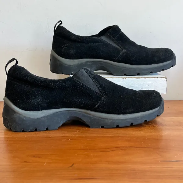 BareTraps Yard Black Suede Leather Slip On‎ Loafers Shoes Womens 9.5 - Image 2