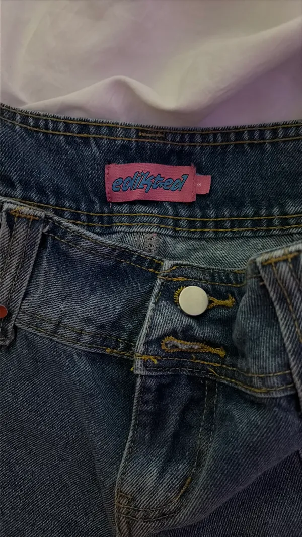 edikted mini jean shorts  - Image 3