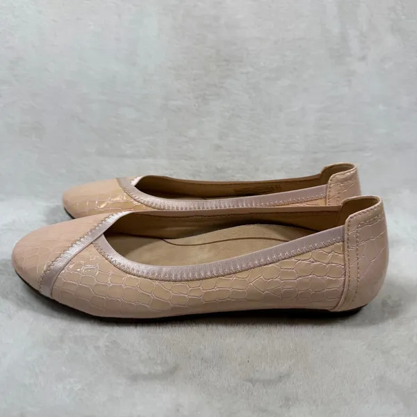 Vionic Caroll Peach Croc Patent Leather Ballet Flats Orthotic Shoes Womens 7 - Image 8