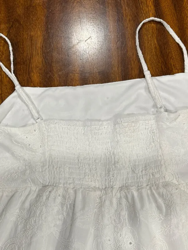 Nanette Lepore White‎ Sleeveless Embroidered Dress With Pockets- Size 14. - Image 10