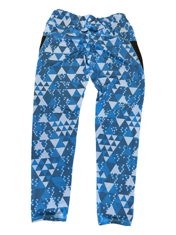 Blue Geometric LuluLemon Leggings - Image 2