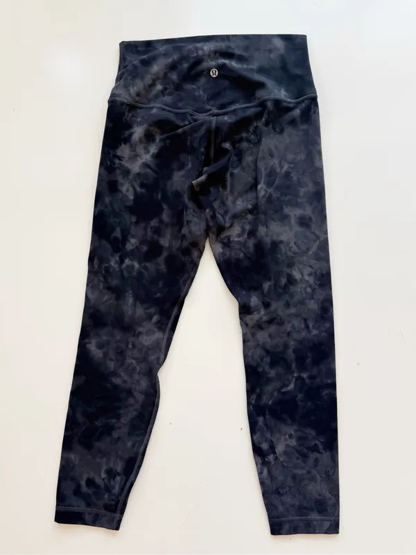 lululemon Align Pant 25" Diamond Dye Pitch Grey Graphite Grey Size 8 - Image 7