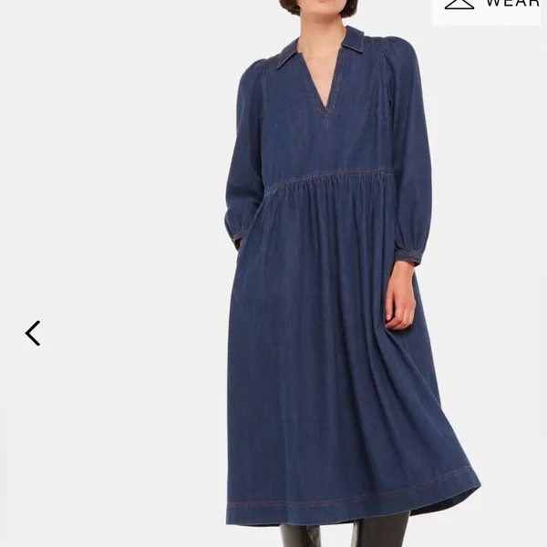 Whistles Blue Maxi Dress Denim Rina Trapeze size 6 - Image 2