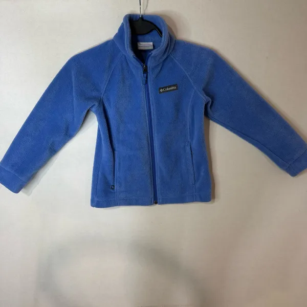 Columbia Fleece Jacket Youth Girls XS 6/7 Blue Full Zip Up Soft Warm Outdoor NEW - Image 8
