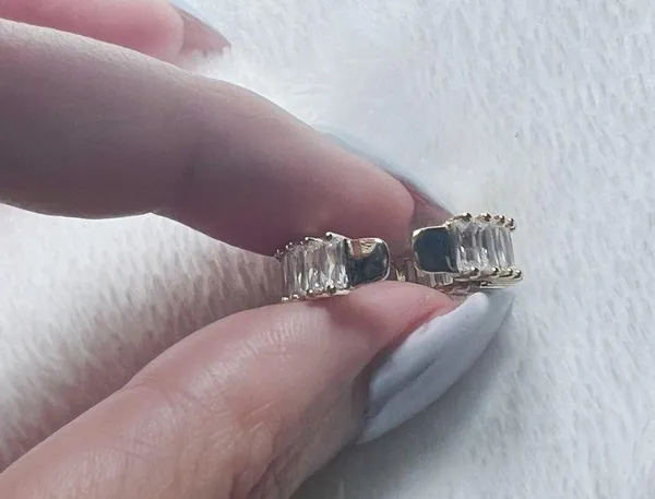 FULL cubic zirconia CZ stone rings eternity band open size ring - Image 5