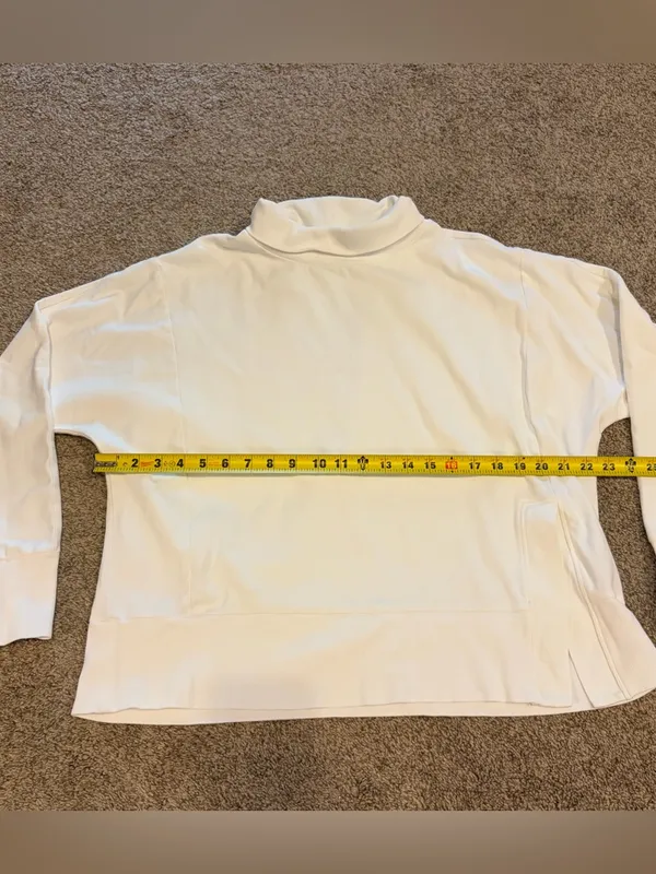 Haven Well Within Women's Cream Mock Neck Pullover Sweatshirt Size Large - Image 8