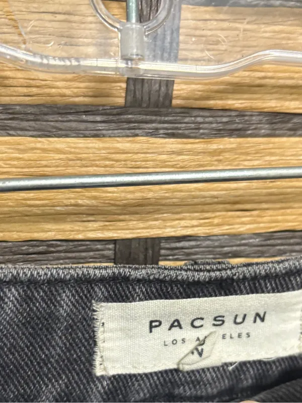 Pac Sun Black Denim Mini Skirt Size 26 - Image 4