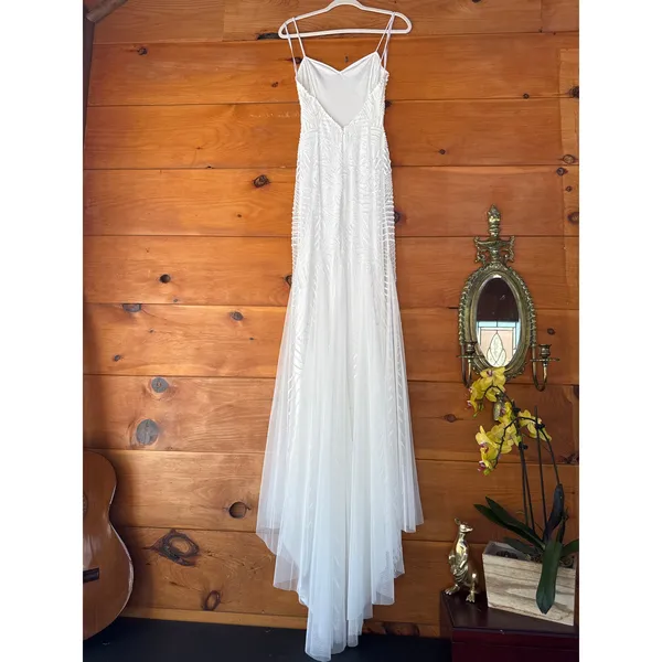 NWT Lulus Radiant Presence White Sequin Sleeveless Backless Maxi Dress Bridal M - Image 7