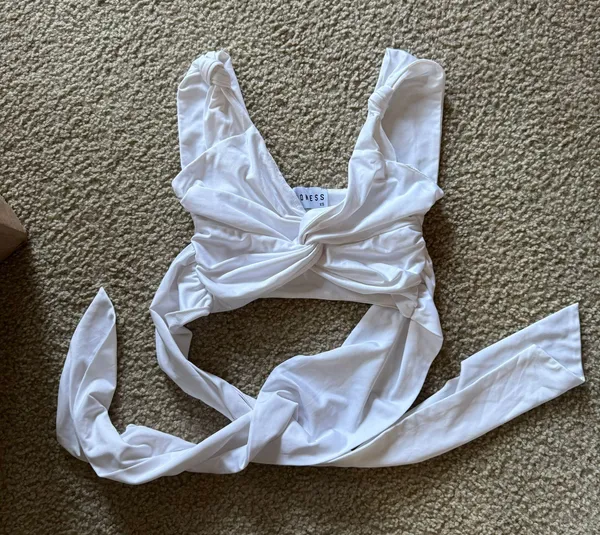 Princess Polly White Tie Top - Image 2