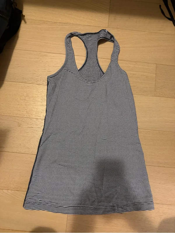 NWOT Lululemon Gingham Black and White Racerback Tank - Image 3
