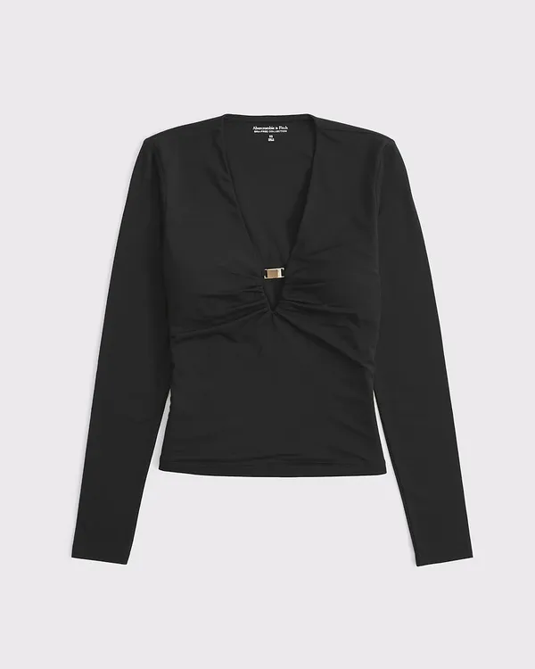 Abercrombie Bra-Free Hardware Long-Sleeve Top - Image 2