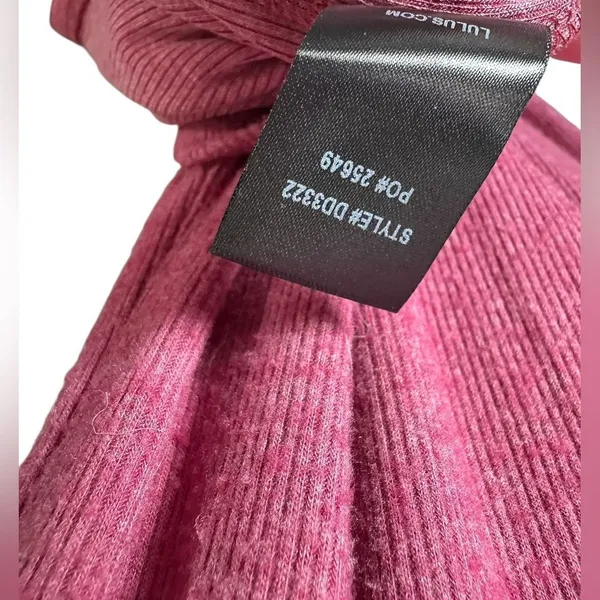 Lulus Burgundy Long Sleeve Ribbed Knit Mock Neck Sweater Dress Size Small‎ - Image 8