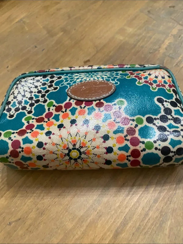 Fossil Teal Multicolor Dot-Print Clasp Wallet - Image 5