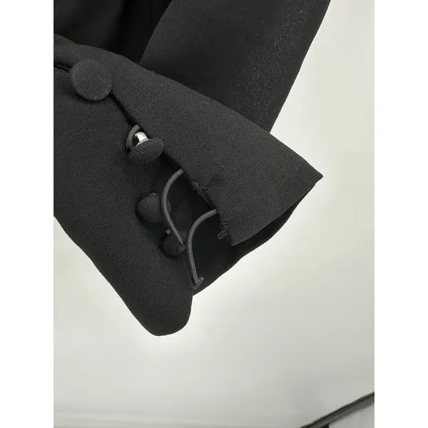Abercrombie‎ & Fitch Black Sweetheart Button Through Long Sleeve Blouse Small - Image 7