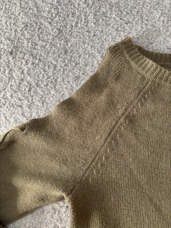 Aeropostale Olive Cold Shoulder Lace-Up Sleeve Crewneck Sweater - Image 3