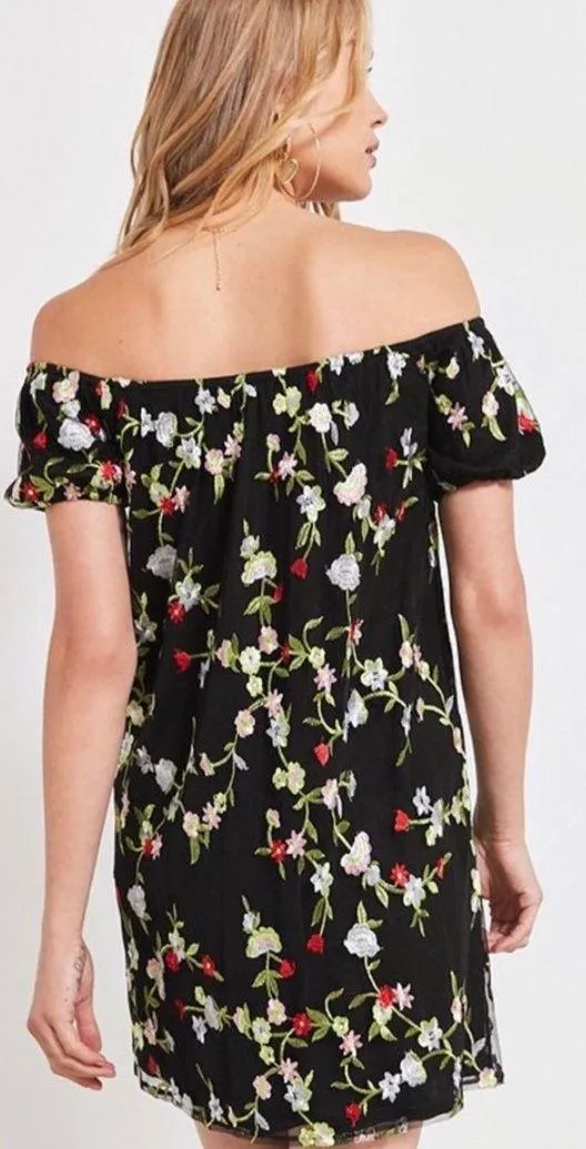 Urban Outfitters Embroidered Floral Mini Dress - Image 4