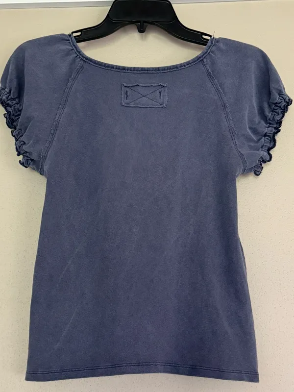FREE PEOPLE We The Free Issa Tee XS 17.5” p2p Slate Blue EUC - Image 6