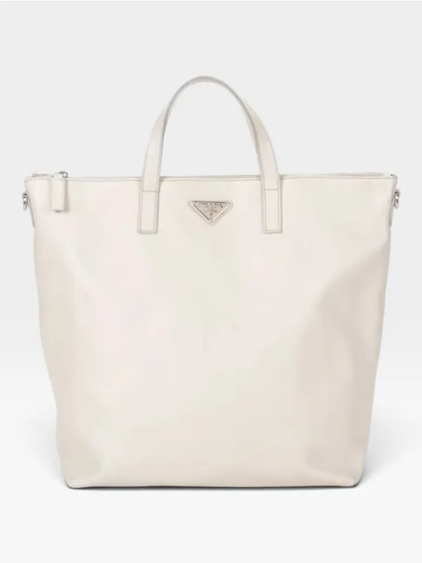 Prada White Saffiano Leather Large Tote Bag Purse WITH COA - Image 3