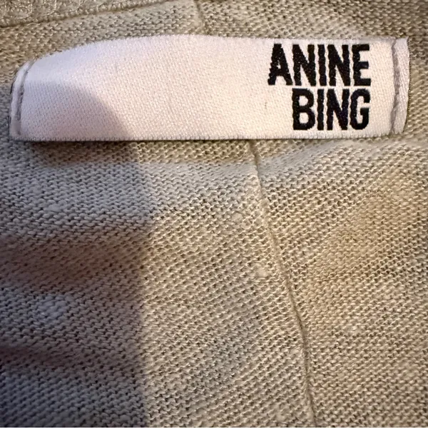 ANINE‎ BING Linen Long Sleeve Top Women’s Size Small Lightweight Scoop Neck - Image 3