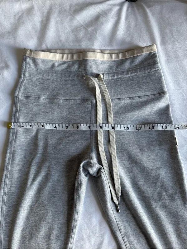 Vuori Light Heather Cream Grey Vibe Elevation Drawstring Leggings VW452 Small - Image 7
