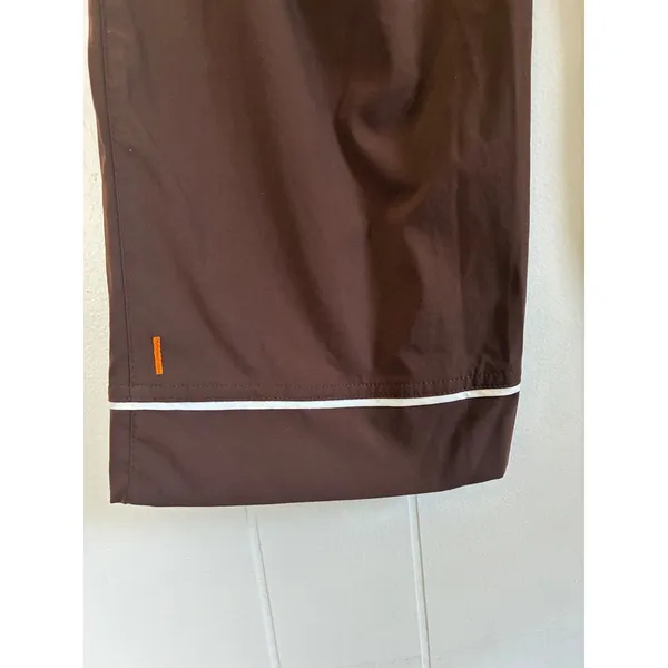 Lucy Womens XS Brown Wide Leg Cropped Pants Nylon Spandex Sporty Capri - Image 4