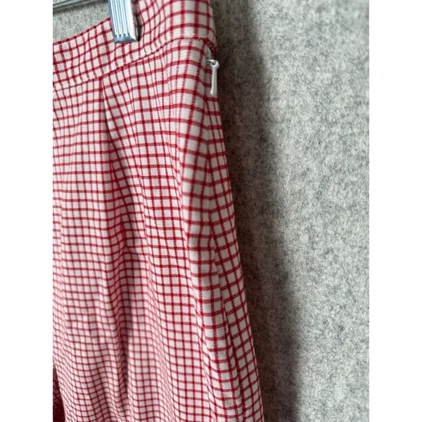 Vintage Express Compagnie‎ 90s Womens 5/6 Pants High Waisted Red White Tapered - Image 11