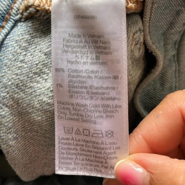 Madewell The Perfect Vintage Jean‎ Light Wash Distressed Raw Hem DM5773 Size 24 - Image 6