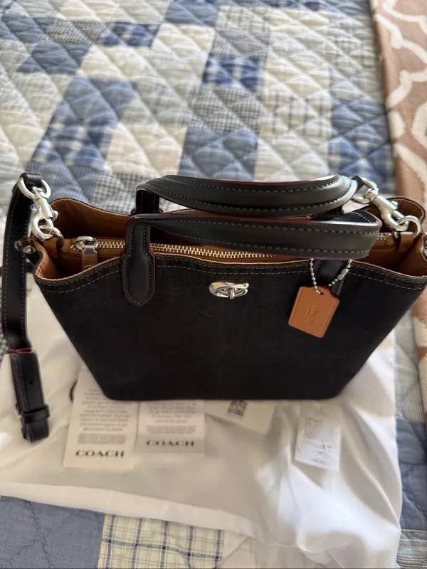 Coach Willow 24 Black Denim - Image 6