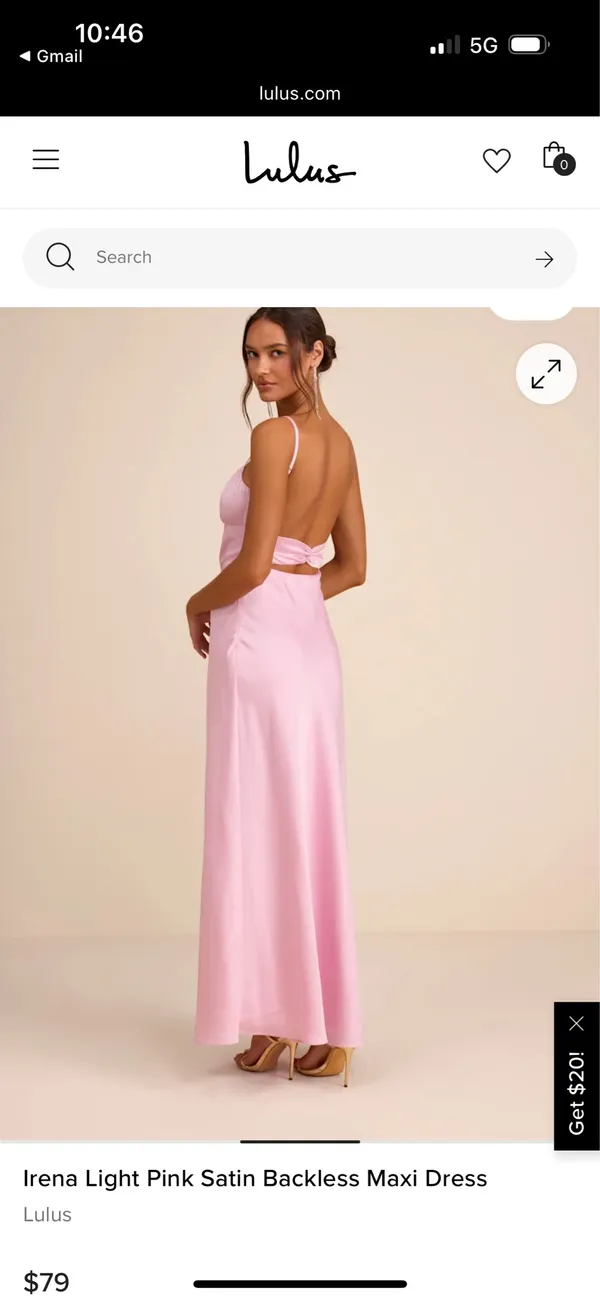 Lulus Irena Light Pink Satin Backless Maxi Dress - Image 3