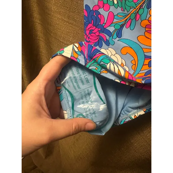 NWT Kate Spade New York Tie Front One Piece Swimsuit Spring Water Size Small - Image 4