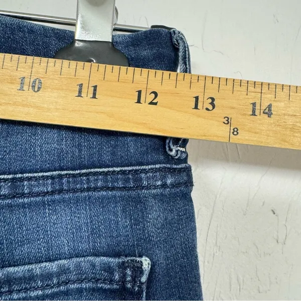 Mother High Waisted Ankle Fray Jeans Womens 24 Raw Hem Skinny Blue Denim Fall - Image 8