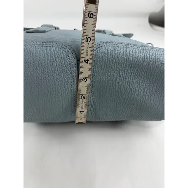 3.1 Phillip Lim Pashli Medium Satchel Light Blue Pebbled Leather AR13-0179SKC - Image 5
