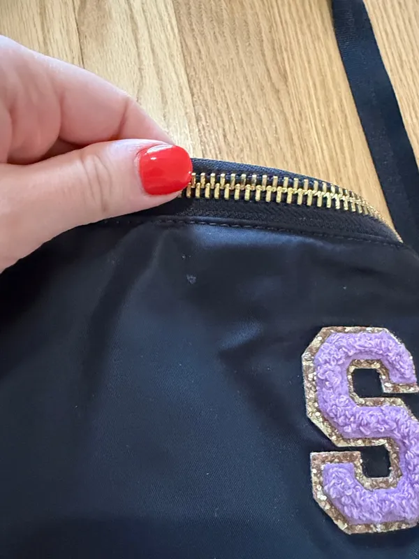 Stoney Clover Lane Black S Monogram Patch Fanny Pack - Image 2