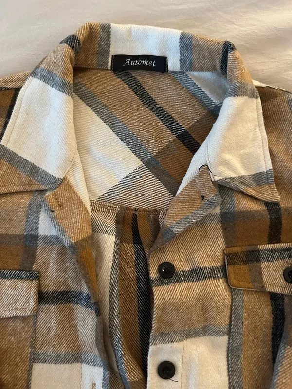 Flannel Jacket Brown Size M - Image 2
