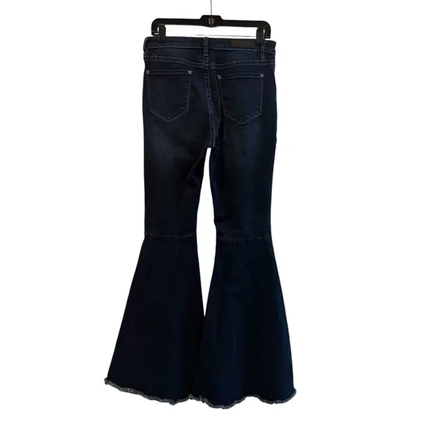 Rock and‎ Roll Denim High Rise Flare Leg Bell Bottom Frayed Jeans Size 30 x 32 - Image 5