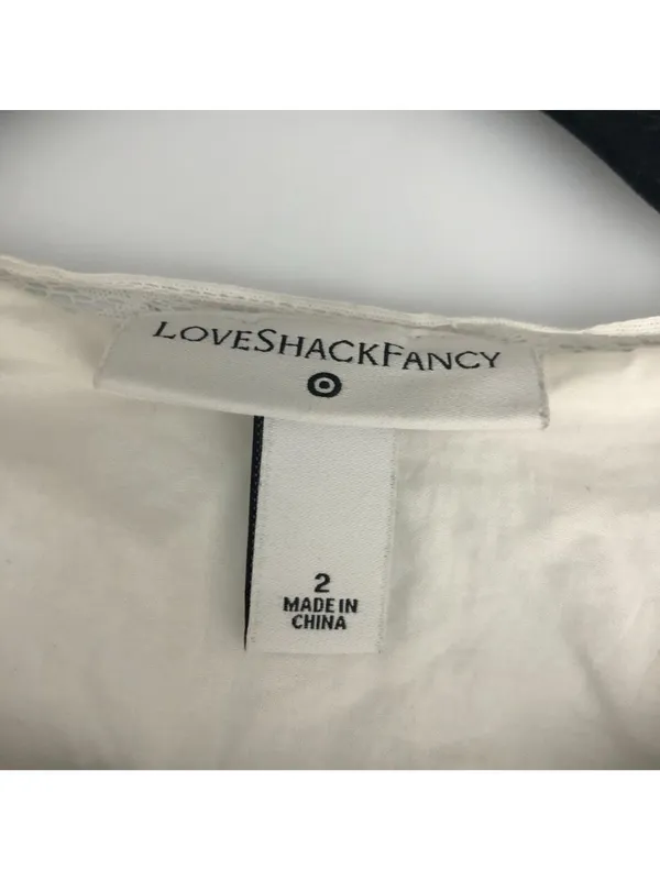 LoveShackFancy For Target White Cotton Tiered Midi Dress Size 2 - Image 3
