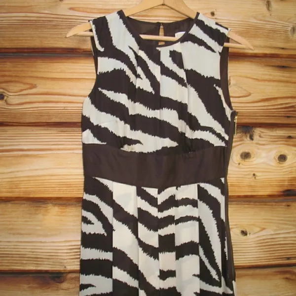 Michael Kors Silk Fit and Flare Print Dress - Image 4