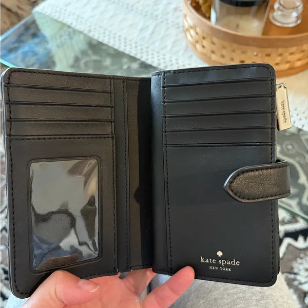 Kate Spade Quilted Black Wallet - Image 3
