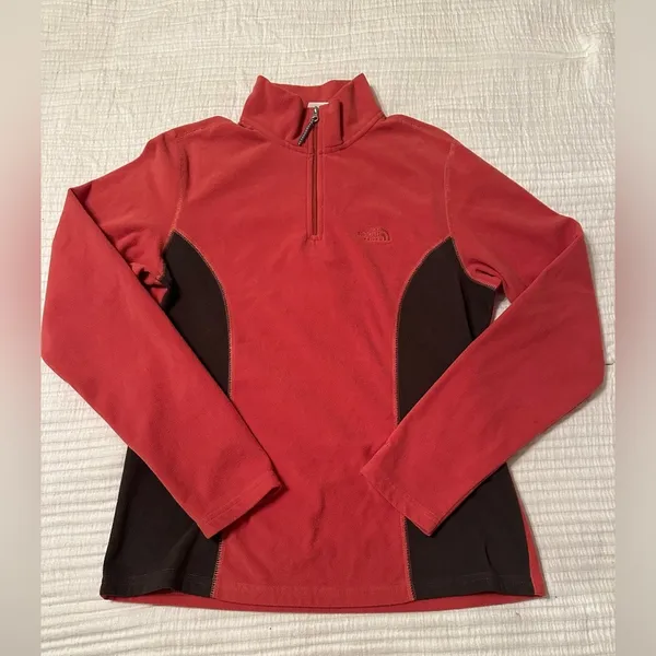 The North Face Long Sleeve 1/4 Zip Fleece - Size M - Image 3