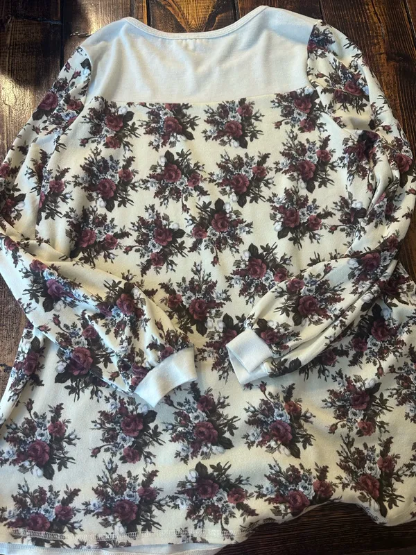 Easel Floral Top Boho Tunic - Image 3