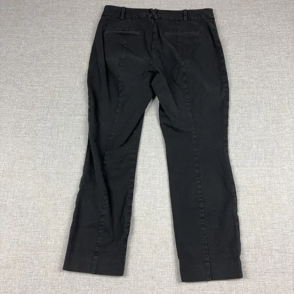 Anthropologie The Essential Slim Pants Womens 10 Black Twill Dress Stretch - Image 13