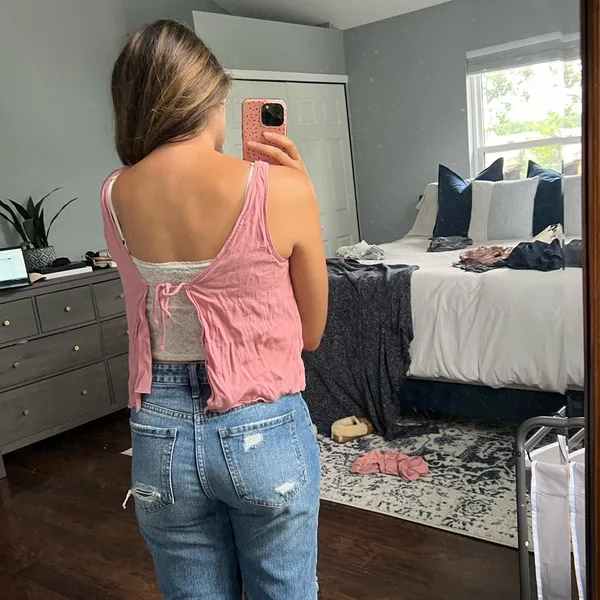 Pink Aritzia Open Back Tank - Image 6