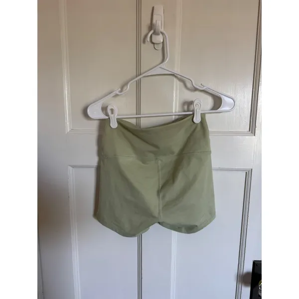 Reformation light green EcoStretch bike‎ shorts size medium - Image 2