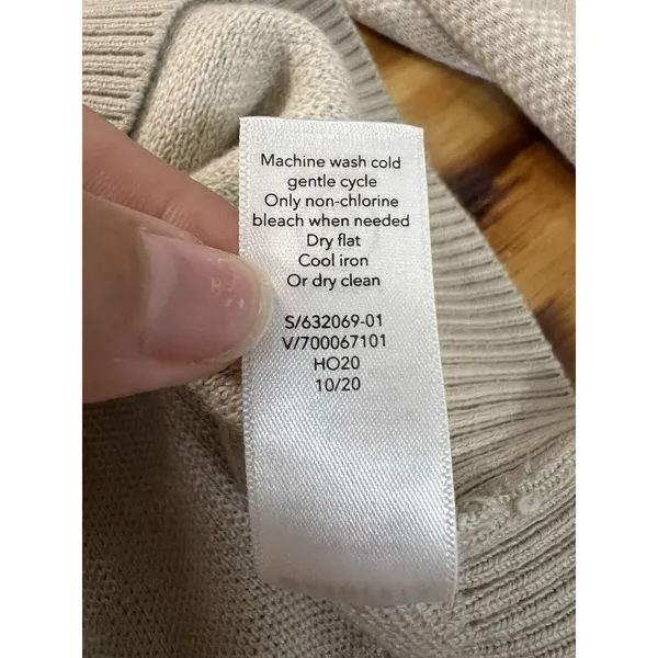 Athleta Jacquard Textured Crew Sweater‎ Small ABSTRACT CREAM #632069 $129 Preppy - Image 10