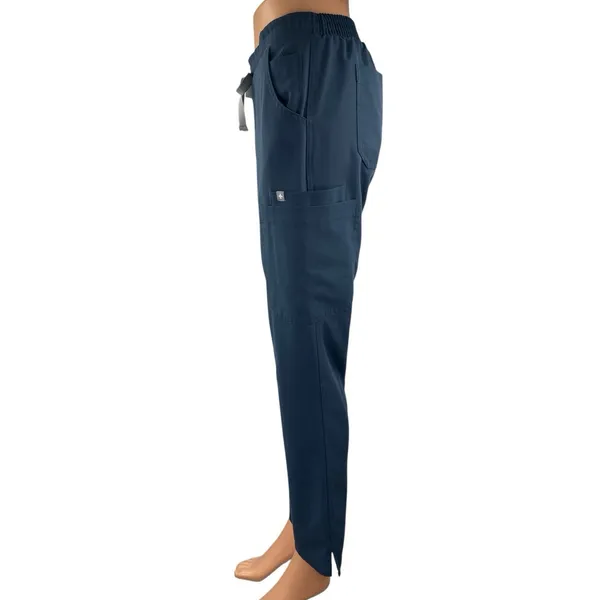 Figs Women's Blue Drawstring Cargo Straight Nurse Medical Scrub Pants Size XS - Image 2